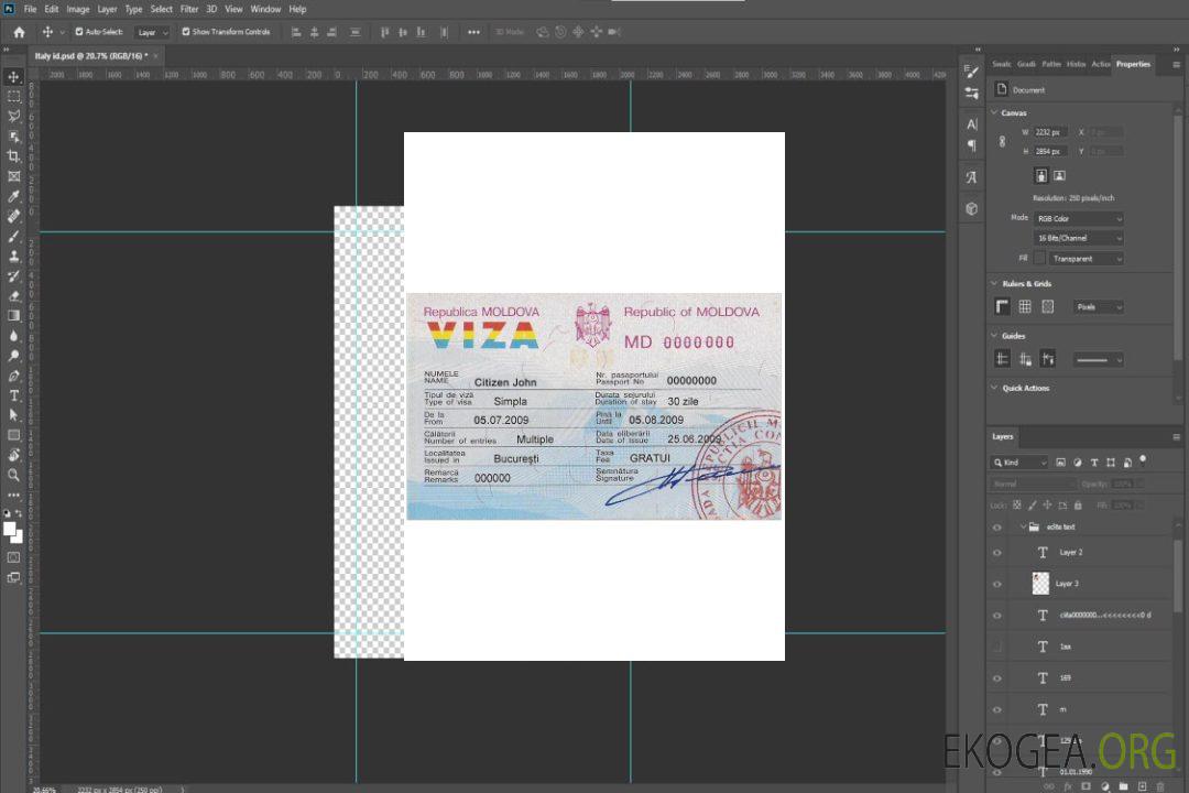 Visa MOLDAVIE template